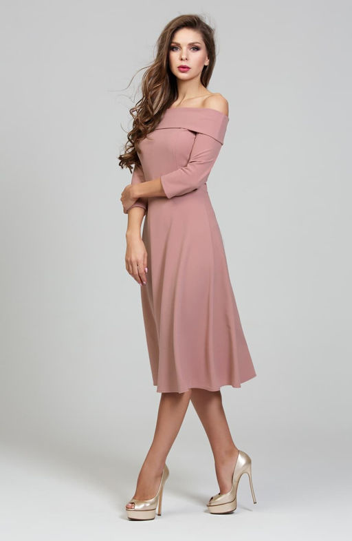 Коктейльное платье пудровый - Donna saggia фото 3