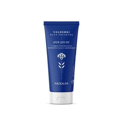Modum VALOSHKI. BLUE TREASURE Крем для ног с гидролатом василька 75г (Е139-204)