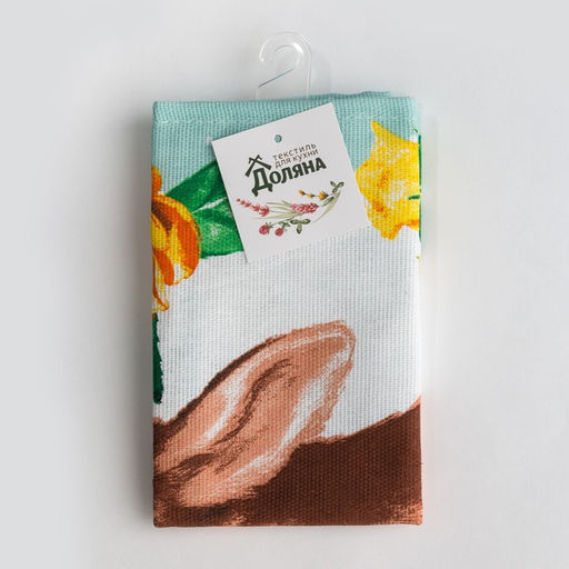 Полотенце пасхальное Доляна С праздником 35х60 см, 100% хл, 160г/м2  фото 10