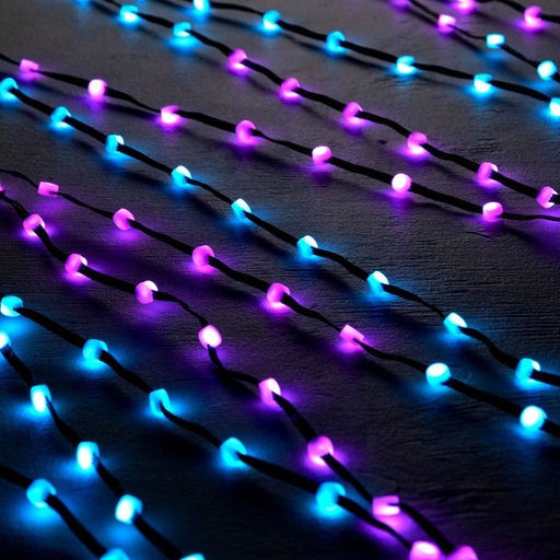 Умная гирлянда Нить 5 м роса с насадками Шарики, IP20, черный провод, 100 LED, пульт ДУ, приложение, свечение RGB, USB - Luazon lighting фото 4