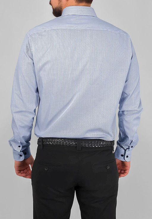 Сорочка мужская длинный рукав GREG 124/131/8198/Z/b/1p  фото 3