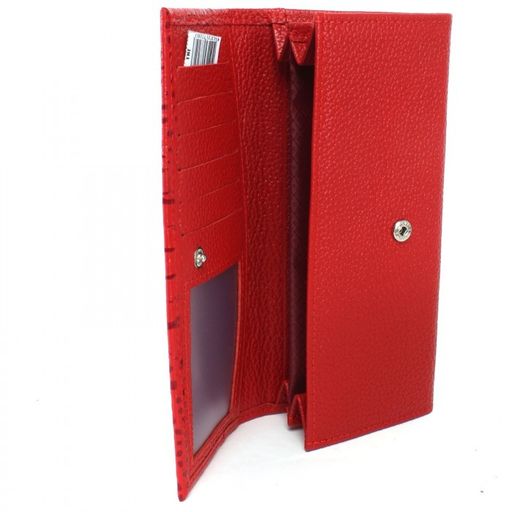Портмоне женское Croco-ПР-972 натуральная кожа 2 отд, 8 карм, алый флотер/красный КЛ (128/96) 237116  фото 3
