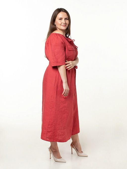 Умягченный лен 100% платье