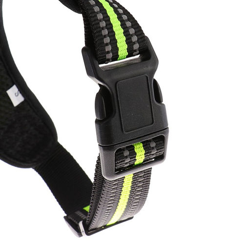 Шлейка улучшенная К7 мягкая светоотражающая, размер S, ОГ 44-55 см, вес 5-9 кг, зелёная - Пижон фото 4