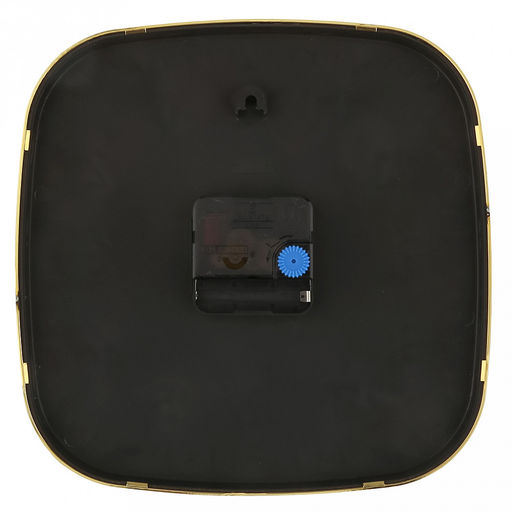 Часы настенные "Эдем" 21,3х21,3х4см, мягкий ход, циферблат шоколадный; цифры арабские, золотой; корпус пластик, золотой; в коробке (Китай)