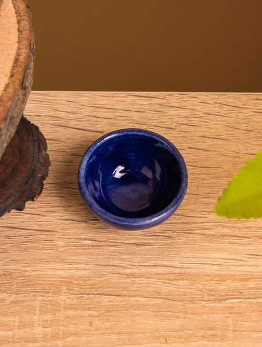 Соусник, 3.5×3.5×1.5 см, керамика, тёмно-синий