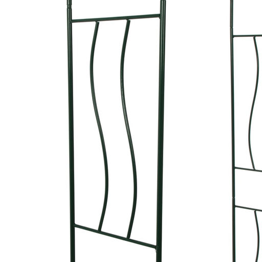 Арка садовая, 240×125×36.5 см, для вьющихся растений, металлическая, зелёная, «Волна»