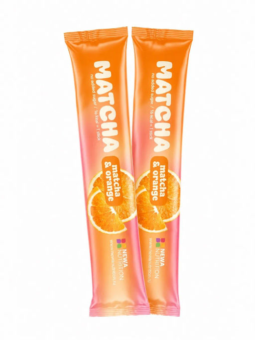 НОВИНКА! Апельсиновая матча в стиках, 8 г, в коробке 20 шт - Newa nutrition фото 4