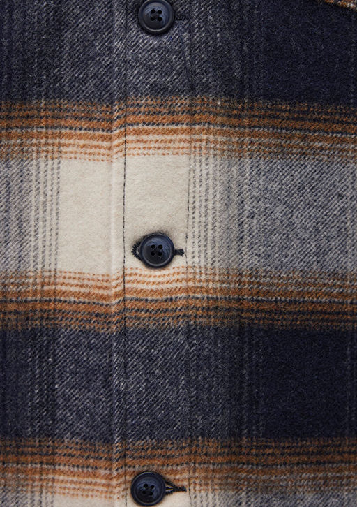 Kareli Gomlek Ceket - Mavi фото 7