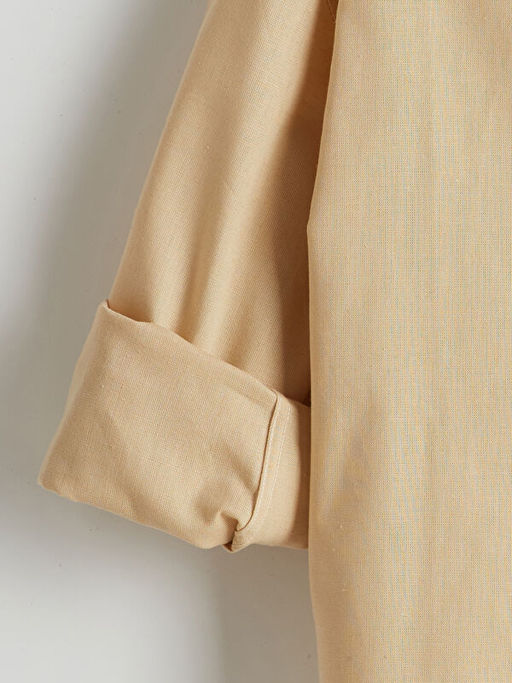 Hakim Yaka Keten Kar???ml? Erkek ?ocuk G?mlek