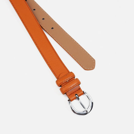 Ремень женский, ширина 2,5 см, винт, пряжка металл, цвет оранжевый - Simaland фото 2