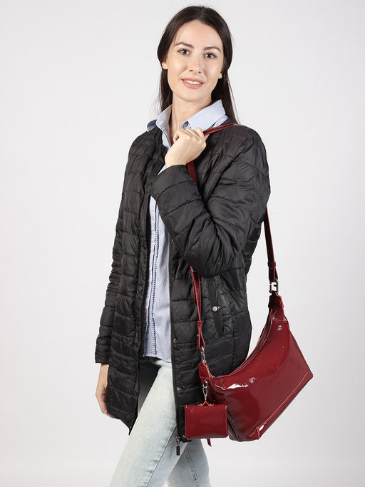 LACCOMA сумка P5845-бордовый натуральная кожа