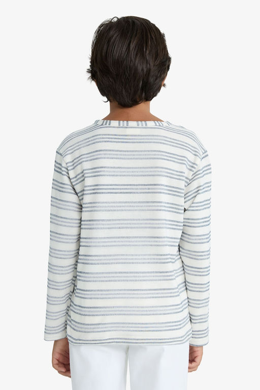 Bisiklet Yaka _izgili Sweatshirt Erkek _ocuk - Defacto фото 6