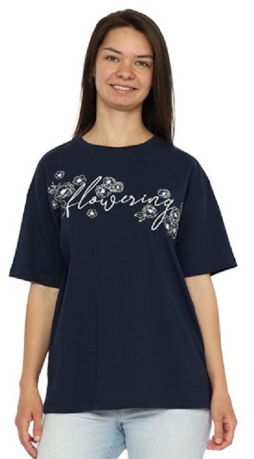 CRB wear/CSMW 60270-41 Футболка женская,темно-синий/Ex.Cherubino