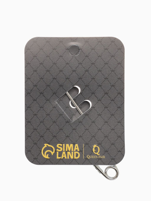 Булавка Классика широкая, 7.5 см, цвет белый в серебре