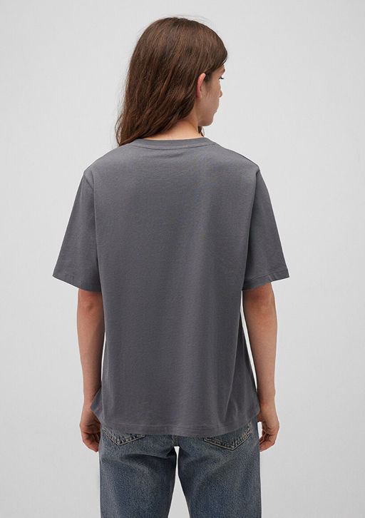 Bask?l? Bej Tisort - Mavi фото 4