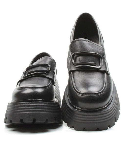 03-5932 BLACK Лоферы женские (натуральная кожа) - Фабричный китай фото 12