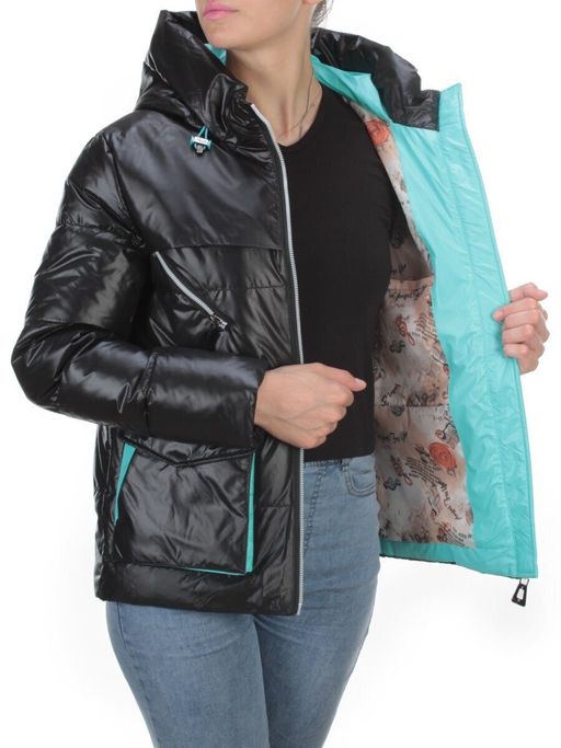 8265 BLACK Куртка демисезонная женская BAOFANI (100 гр. синтепон) - Fashion фото 8