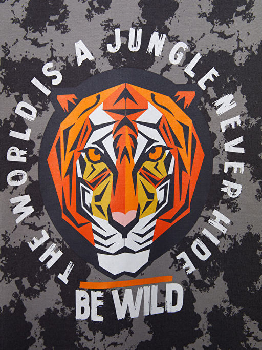 Bisiklet Yaka Bask?l? Uzun Kollu Erkek ?ocuk Pijama Tak?m? - Waikiki фото 3