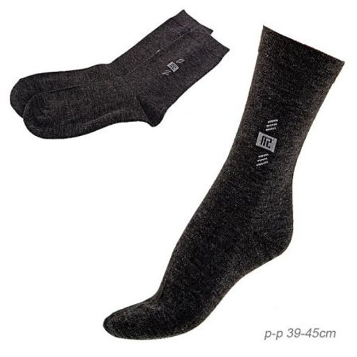 Носки мужские р. 43-48 набор 12 штук с рисунком / M315-2 /уп 25/50/темно-серый - Галеонтрейд фото 2