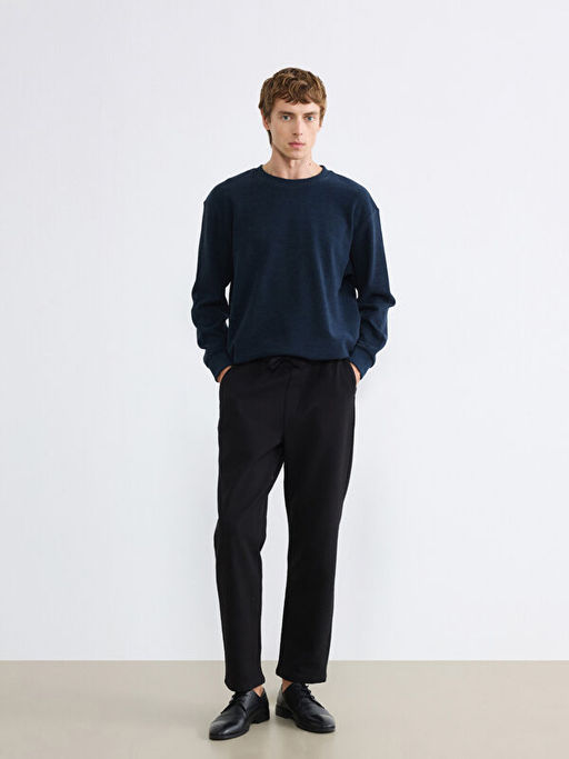 Bisiklet Yaka Erkek Sweatshirt