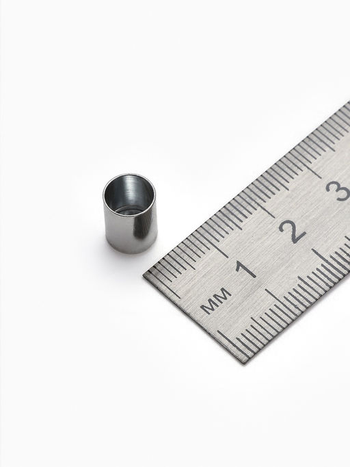 Замок-концевик магнитный, L=20 мм, вн.d=7 мм, (набор 3 шт.), цвет серебро