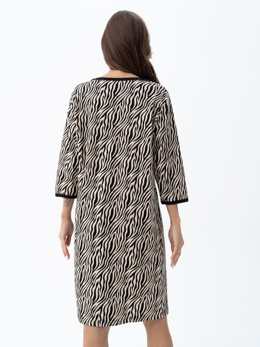 Туника хлопок 100%,черно-бежевая - Binita фото 6