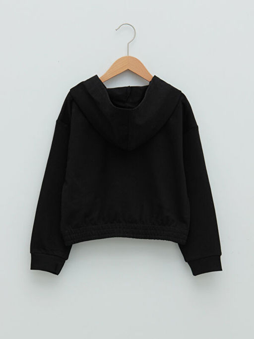 Kap??onlu Bask?l? Uzun Kollu K?z ?ocuk Sweatshirt - Waikiki фото 2