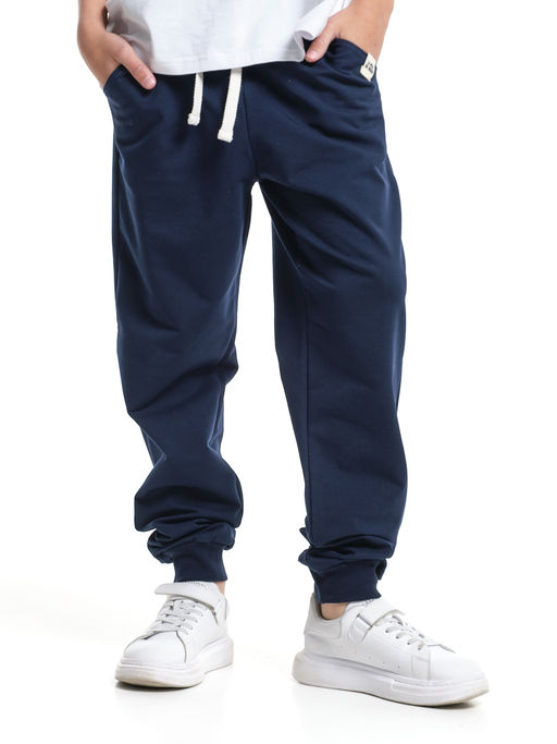 Брюки для мальчика штаны спортивные школьные 22-9829 синий - Mini maxi фото 5