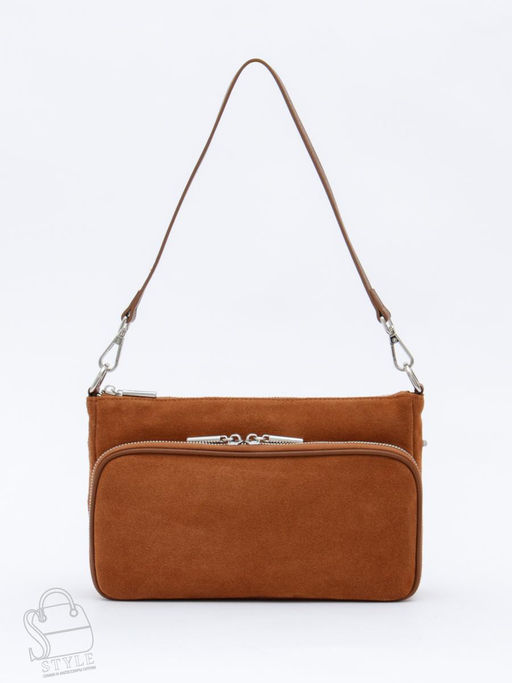 Сумка женская кожаная 8200PEF brown Polina&Eiterou  в Новосибирске