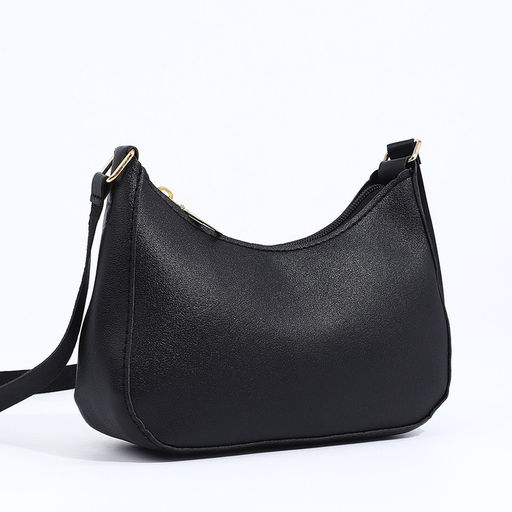 Сумка-багет на молнии, цвет чёрный - Simaland фото 3