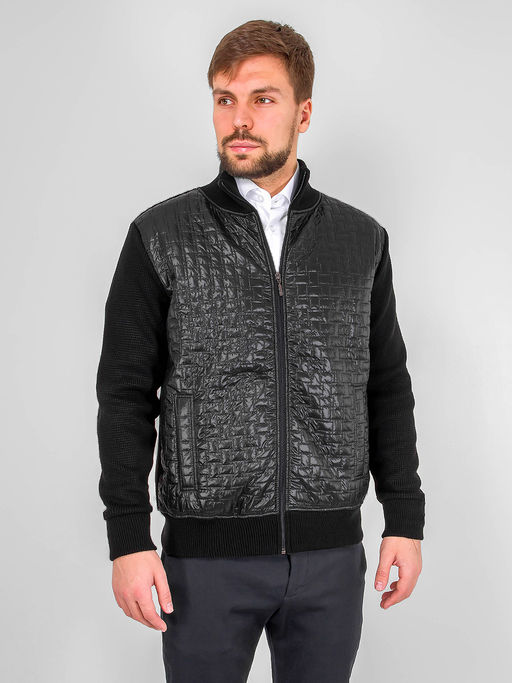 Жакет мужской GREG G139-KF-стёжка D1 (черный)