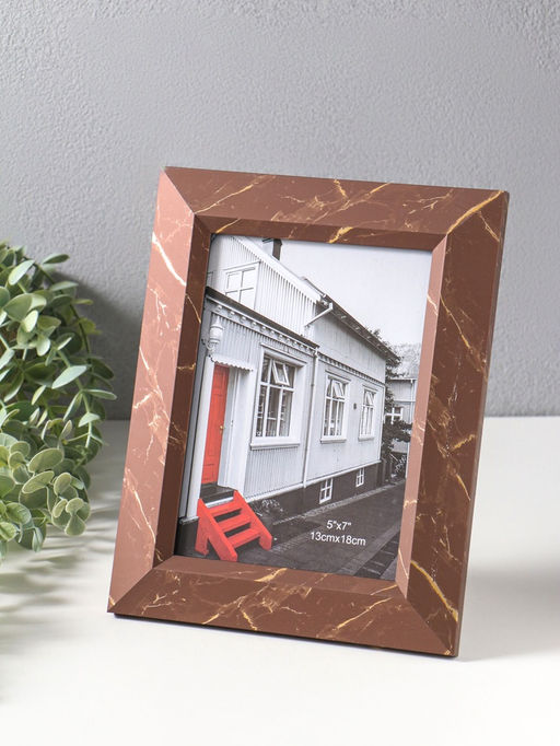 Фоторамка пластик 13х18 см "Гедеон" шоколад с золотом 24х19х2 см