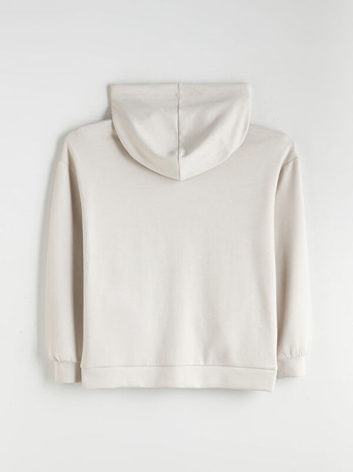 Kap??onlu Oversize Kad?n Fermuarl? Sweatshirt