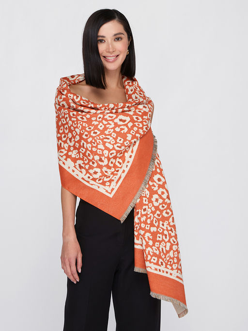 В составе ШЕРСТЬ и КАШЕМИР Большой, мягкий, теплый двусторонний палантин