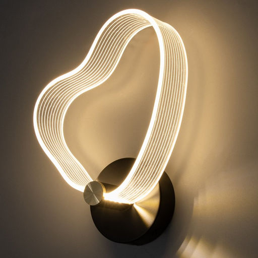 Бра Сердце LED 8 Вт 3000-6000К черный 25?20?6 см