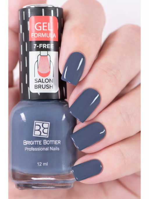 Brigitte Bottier Лак д/ногтей GEL FORMULA тон 30 серо-сининй 12мл BB-GF30