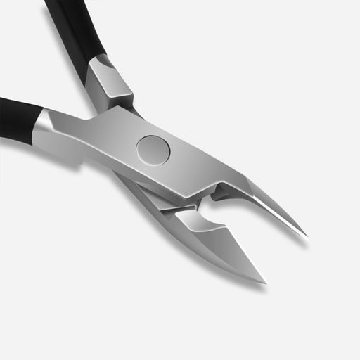 Кусачки маникюрные для кутикулы, двойная пружина, 11 см, длина лезвия-8 мм, чёрные, серебристые