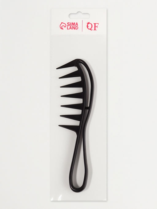 Цена за 3 шт. Расчёска для кудрявых волос, 18.5×5 см, чёрная
