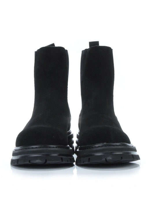 01-155-1HR BLACK Ботинки Челси демисезонные женские (натуральная замша, байка)