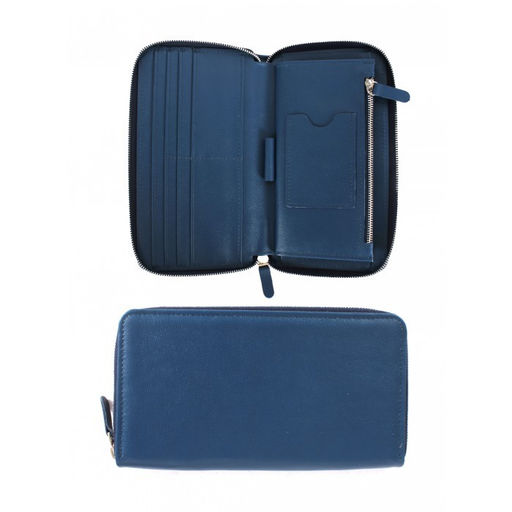 Портмоне/клатч муж Croco ПР-1303 натуральная кожа 2 отд, 8 карм, синий бергамо (47) 265063