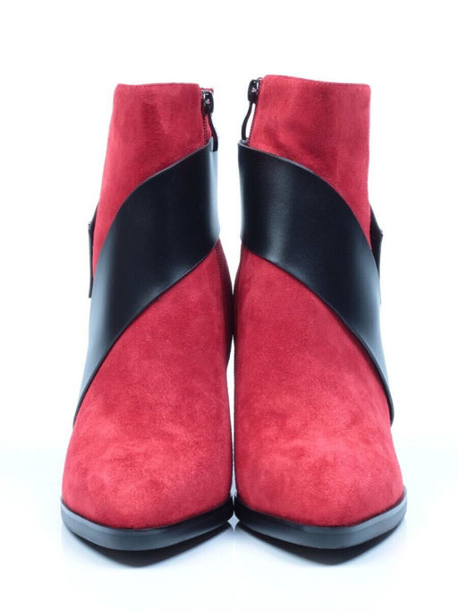 04-A331W-766VB RED Ботинки зимние женские (натуральная замша, натуральный мех)