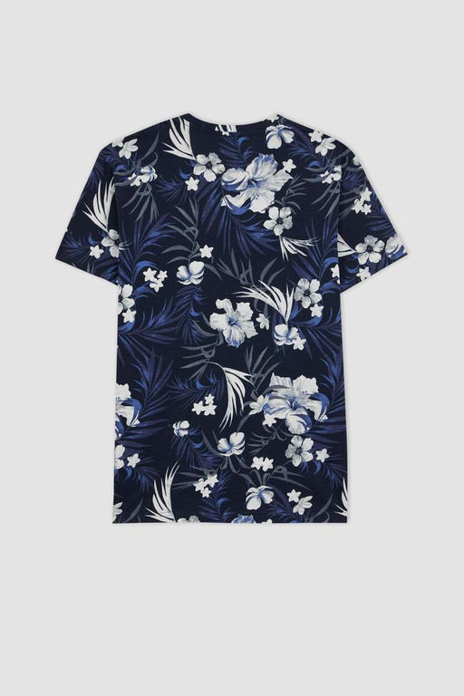 Облегающая футболка с круглым вырезом и короткими рукавами с рисунком - Defacto фото 9