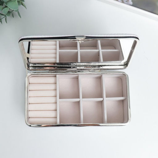 Шкатулка кожзам для украшений Полосы.Текстура. Красная переливы 6х9,8х18,5 см - Simaland фото 7