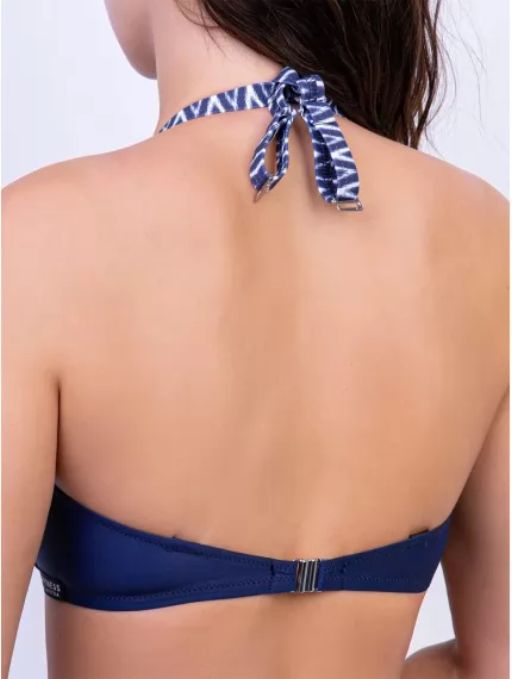 -72% БЮСТГАЛЬТЕР КУПАЛЬНЫ Milavitsa 470125/755 синий с белым  фото 5