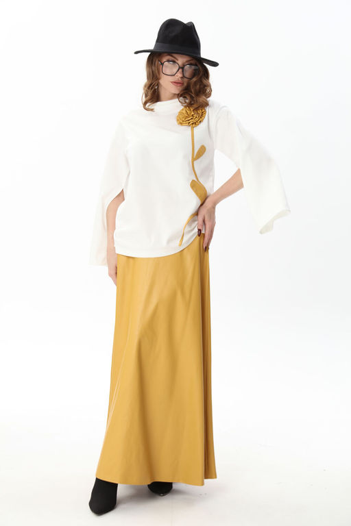 Костюм NIKVA н952-4 молоко и горчица  фото 5