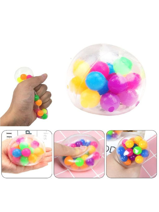 Мялка - антистресс Colorful balloons, шоу-бокс 12 шт.