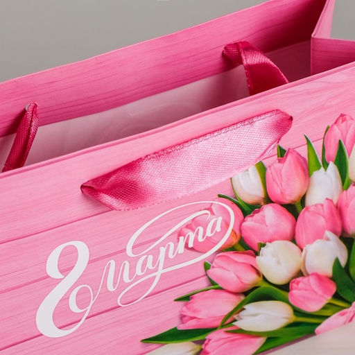 Пакет подарочный ламинированный, упаковка, 8 марта, L 40?31?11.5 см