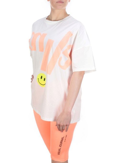KD-792 WHITE/CORAL Костюм-двойка женский 7986 TREND - Фабричный китай фото 3