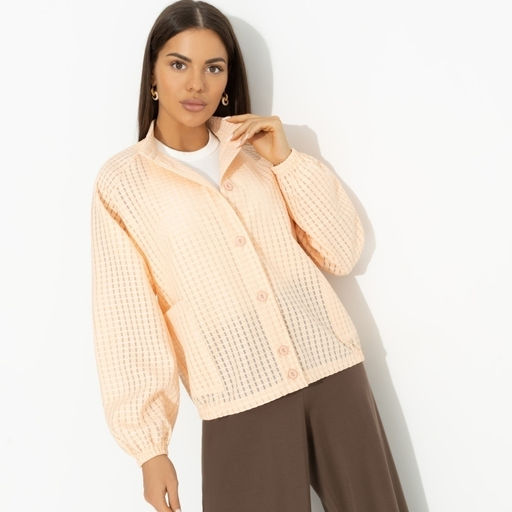 Бомбер фактурный из органзы Неоновая нежность - Charutti фото 4